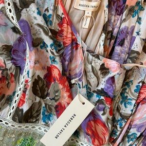Rebecca Taylor Floral Dress in Cotton & Silk